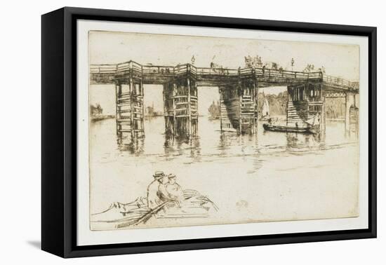 Old Putney Bridge, 1879-James Abbott McNeill Whistler-Framed Stretched Canvas