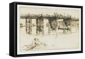 Old Putney Bridge, 1879-James Abbott McNeill Whistler-Framed Stretched Canvas