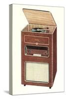 Old Radio and Record Player-null-Stretched Canvas