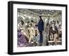 Old Railroad Car. inside View with Passengers. United States.-Tarker-Framed Giclee Print