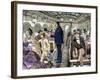 Old Railroad Car. inside View with Passengers. United States.-Tarker-Framed Giclee Print