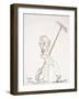 Old Rake with Man, 1995 (drawing)-Ralph Steadman-Framed Giclee Print