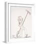 Old Rake with Man, 1995 (drawing)-Ralph Steadman-Framed Giclee Print