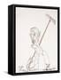 Old Rake with Man, 1995 (drawing)-Ralph Steadman-Framed Stretched Canvas