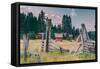 Old Ranch, Mount Shasta, California-null-Framed Stretched Canvas