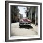 Old Red American Car, Havana, Cuba, West Indies, Central America-Lee Frost-Framed Photographic Print