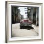 Old Red American Car, Havana, Cuba, West Indies, Central America-Lee Frost-Framed Photographic Print
