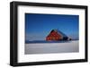 Old Red Barn and Truck after Snow Storm-Terry Eggers-Framed Photographic Print