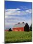 Old Red Barn in Field-Terry Eggers-Mounted Photographic Print