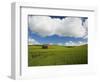 Old Red Barn in Spring Wheat Fields-Terry Eggers-Framed Photographic Print