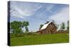 Old Red Barn, Kansas, USA-Michael Scheufler-Stretched Canvas