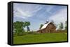 Old Red Barn, Kansas, USA-Michael Scheufler-Framed Stretched Canvas