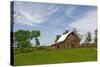 Old Red Barn, Kansas, USA-Michael Scheufler-Stretched Canvas