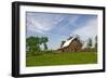 Old Red Barn, Kansas, USA-Michael Scheufler-Framed Photographic Print