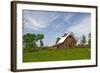 Old Red Barn, Kansas, USA-Michael Scheufler-Framed Photographic Print