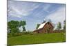 Old Red Barn, Kansas, USA-Michael Scheufler-Mounted Photographic Print