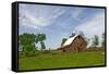 Old Red Barn, Kansas, USA-Michael Scheufler-Framed Stretched Canvas