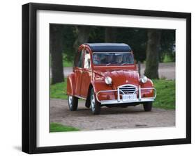 Old Red Citroen, Bodega Bouza Winery, Canelones, Montevideo, Uruguay-Per Karlsson-Framed Premium Photographic Print