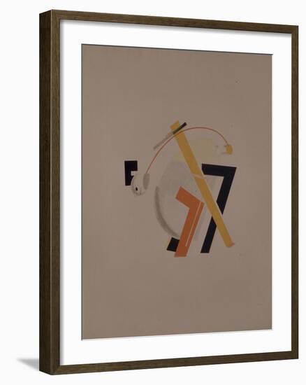 Old Resident. Figurine for the Opera Victory over the Sun by A. Kruchenykh, 1920-1921-El Lissitzky-Framed Giclee Print