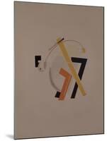 Old Resident. Figurine for the Opera Victory over the Sun by A. Kruchenykh, 1920-1921-El Lissitzky-Mounted Giclee Print