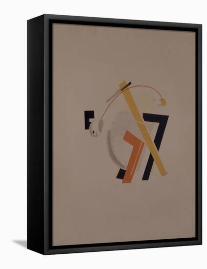 Old Resident. Figurine for the Opera Victory over the Sun by A. Kruchenykh, 1920-1921-El Lissitzky-Framed Stretched Canvas