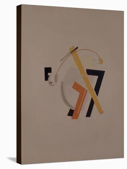 Old Resident. Figurine for the Opera Victory over the Sun by A. Kruchenykh, 1920-1921-El Lissitzky-Stretched Canvas