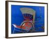 Old Rickshaws and House Front, Georgetown, Penang, Malaysia-Peter Adams-Framed Photographic Print