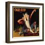 Old Rip Brand - Redlands, California - Citrus Crate Label-Lantern Press-Framed Art Print