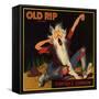 Old Rip Brand - Redlands, California - Citrus Crate Label-Lantern Press-Framed Stretched Canvas