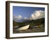 Old Road Bay Beach and Volcano, Montserrat, Leeward Islands, Caribbean, Central America-G Richardson-Framed Photographic Print