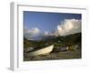 Old Road Bay Beach and Volcano, Montserrat, Leeward Islands, Caribbean, Central America-G Richardson-Framed Photographic Print