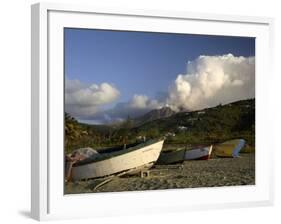 Old Road Bay Beach and Volcano, Montserrat, Leeward Islands, Caribbean, Central America-G Richardson-Framed Photographic Print