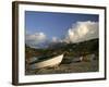 Old Road Bay Beach and Volcano, Montserrat, Leeward Islands, Caribbean, Central America-G Richardson-Framed Photographic Print