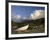 Old Road Bay Beach and Volcano, Montserrat, Leeward Islands, Caribbean, Central America-G Richardson-Framed Photographic Print