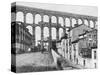 Old Roman Aqueduct at Entrance to Segovia-null-Stretched Canvas