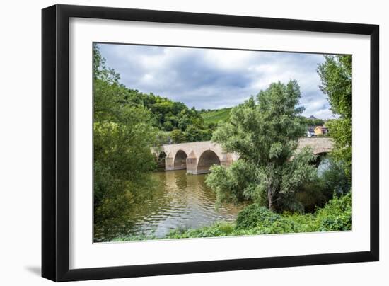 Old Roman Bridge Spanning the River Nahe-Jorg Hackemann-Framed Photographic Print