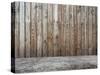 Old Room with Concrete Wall and Wooden Floor-Vlntn-Stretched Canvas