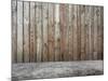 Old Room with Concrete Wall and Wooden Floor-Vlntn-Mounted Photographic Print