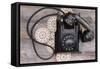 Old Rotary Telephone with the Handset off the Hook-oocoskun-Framed Stretched Canvas