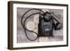 Old Rotary Telephone with the Handset off the Hook-oocoskun-Framed Photographic Print