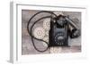 Old Rotary Telephone with the Handset off the Hook-oocoskun-Framed Photographic Print