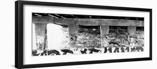 Old ruin with graffiti on wall, Chicago, Illinois, USA-Panoramic Images-Framed Photographic Print