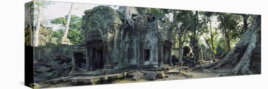 Old Ruins of a Building, Angkor Wat, Cambodia-null-Stretched Canvas