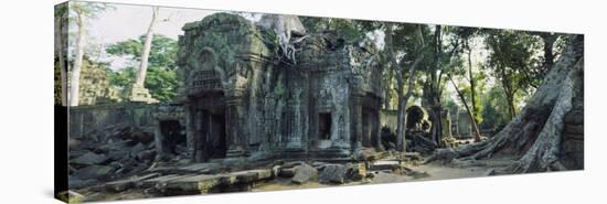 Old Ruins of a Building, Angkor Wat, Cambodia-null-Stretched Canvas