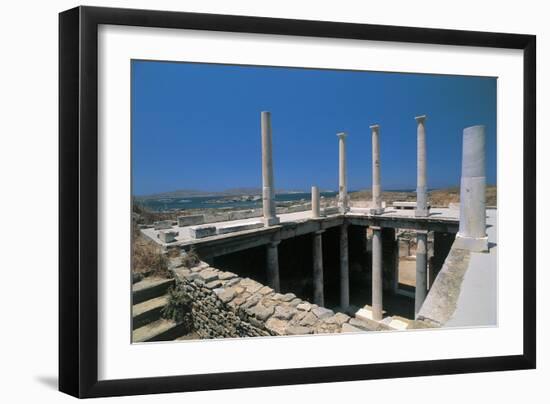 Old Ruins of a Building, House of Hermes, Delos, Cyclades Islands, Southern Aegean, Greece-null-Framed Giclee Print