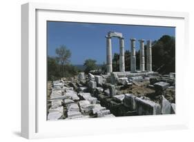 Old Ruins of a Temple, Sanctuary of the Great Gods, Samothrace, Aegean Islands-null-Framed Giclee Print