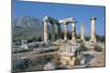 Old Ruins of a Temple, Temple of Apollo, Corinth, Peloponnesus, Greece-null-Mounted Giclee Print