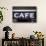 Old Rusty Cafe Sign-JM Travel Photography-Framed Stretched Canvas displayed on a wall