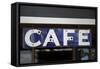 Old Rusty Cafe Sign-JM Travel Photography-Framed Stretched Canvas