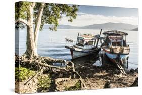 Old Rusty Fishing Boats in a Village at Lake Toba (Danau Toba), North Sumatra, Indonesia-Matthew Williams-Ellis-Stretched Canvas